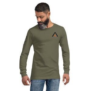 Long Sleeve T-shirt with Vintage Flame Chest Icon+ Sleeve Logo