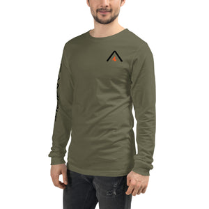 Long Sleeve T-shirt with Vintage Flame Chest Icon+ Sleeve Logo
