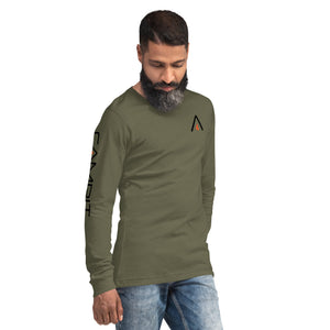 Long Sleeve T-shirt with Vintage Flame Chest Icon+ Sleeve Logo