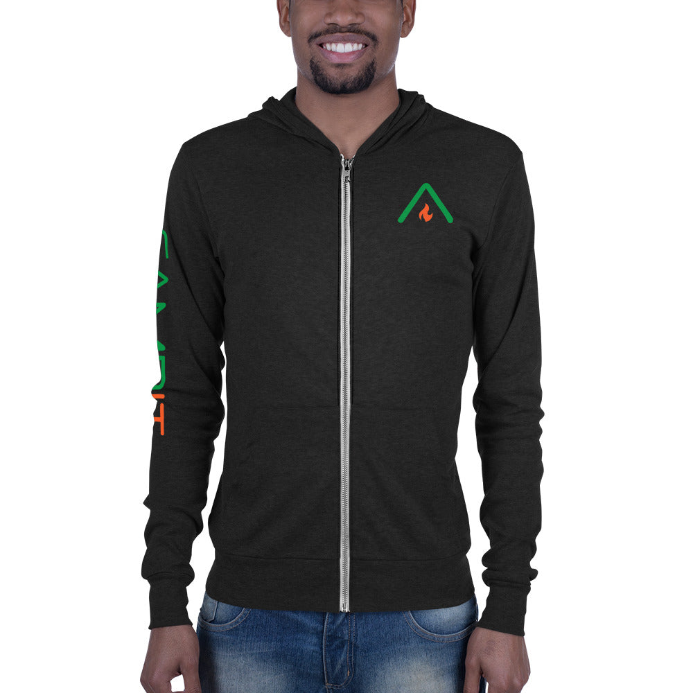 Zip Hoodie with Classic Two Tone Icon + Sleeve