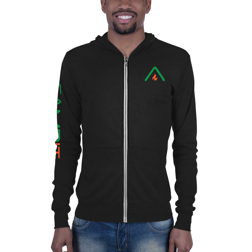 Zip Hoodie with Classic Two Tone Icon + Sleeve