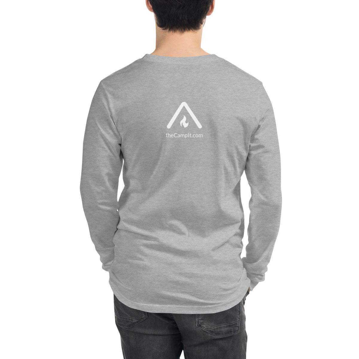 Long Sleeve T-shirt with Modern White Logo