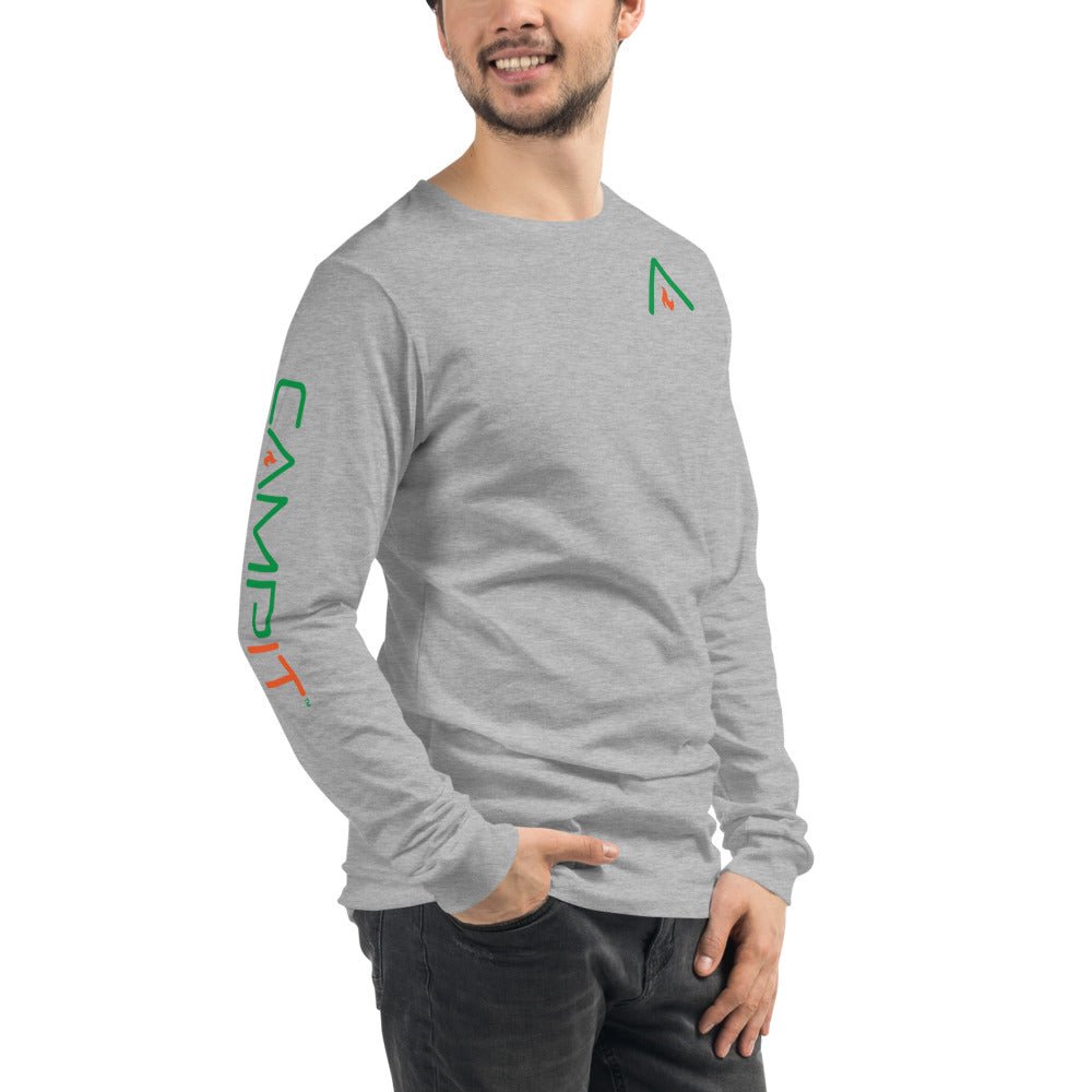 Long Sleeve T-shirt  with Two Tone Chest Icon+ Sleeve Logo