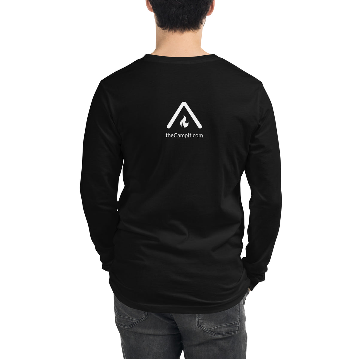 Long Sleeve T-shirt with Modern White Logo