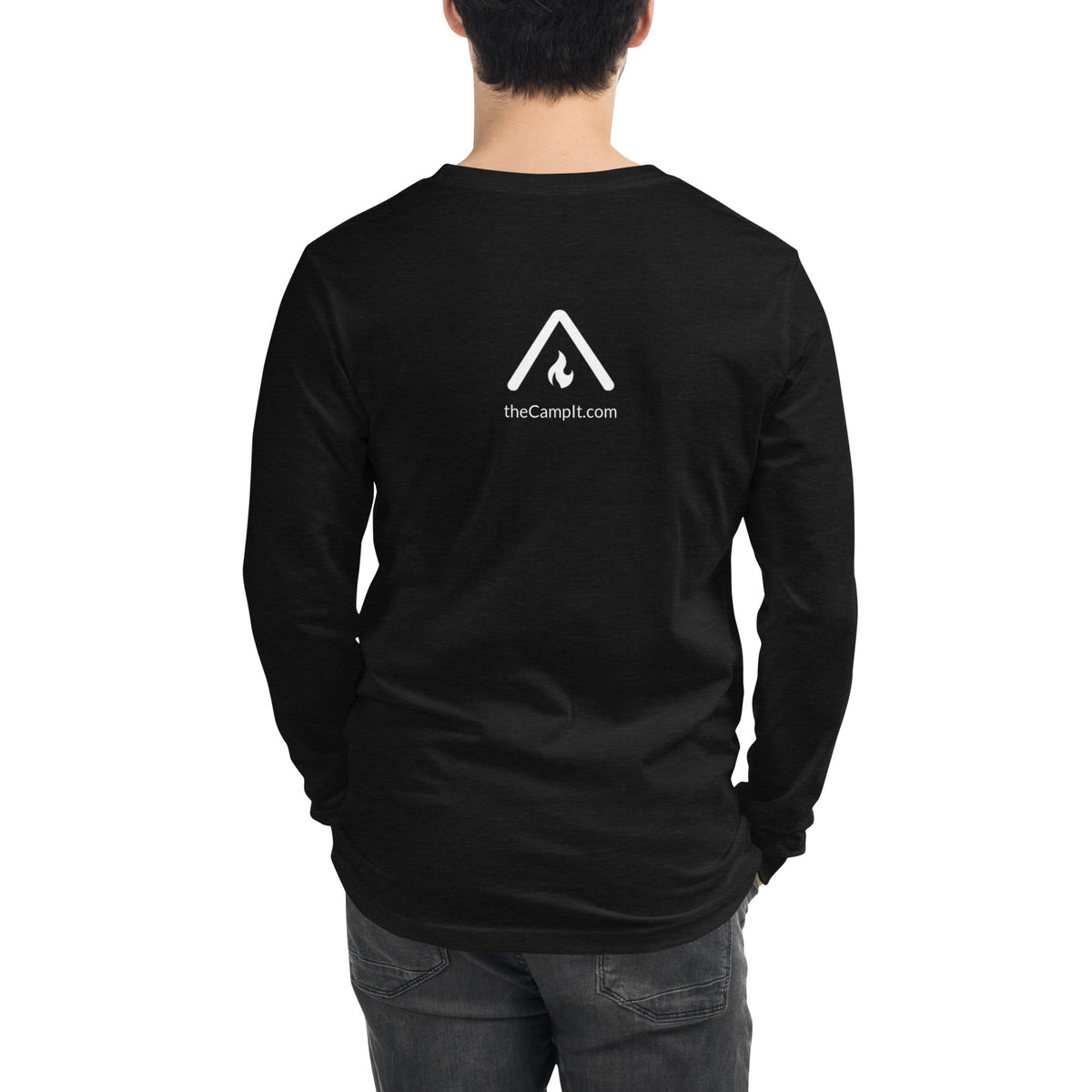 Long Sleeve T-shirt with Modern White Logo
