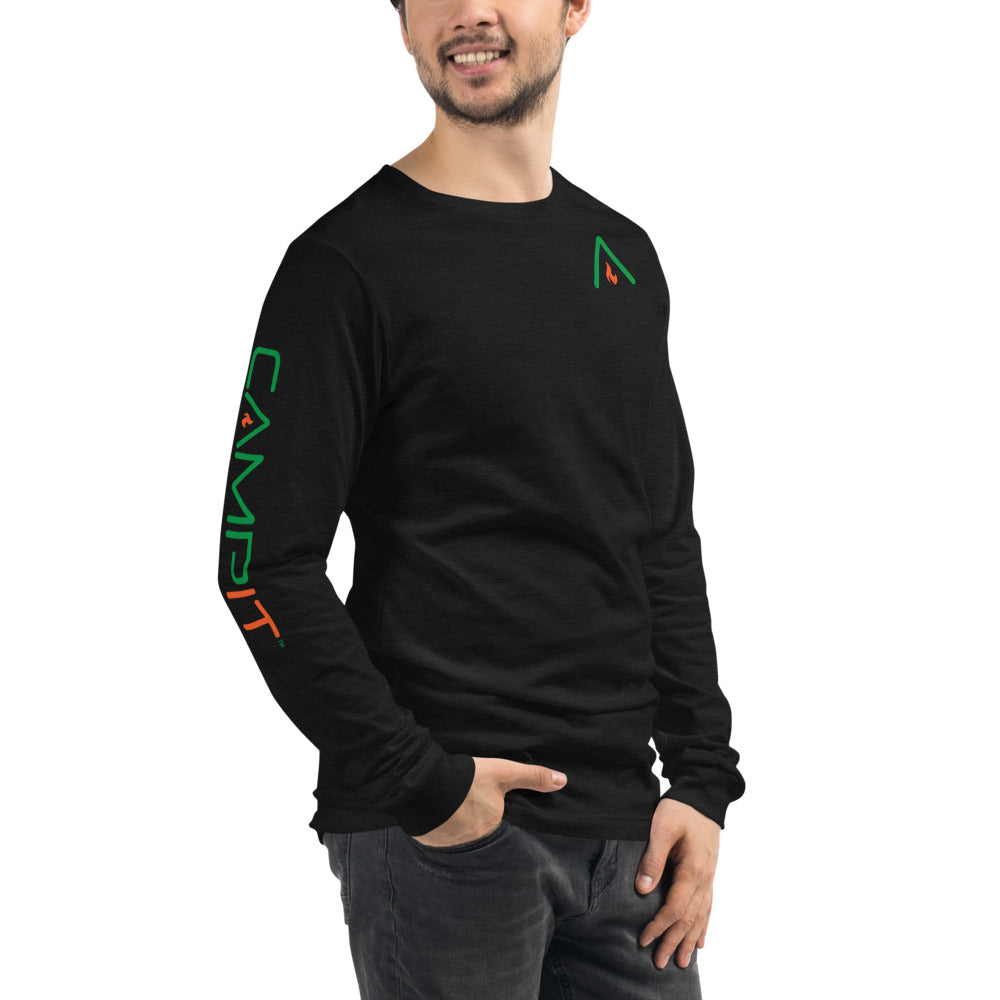 Long Sleeve T-shirt  with Two Tone Chest Icon+ Sleeve Logo