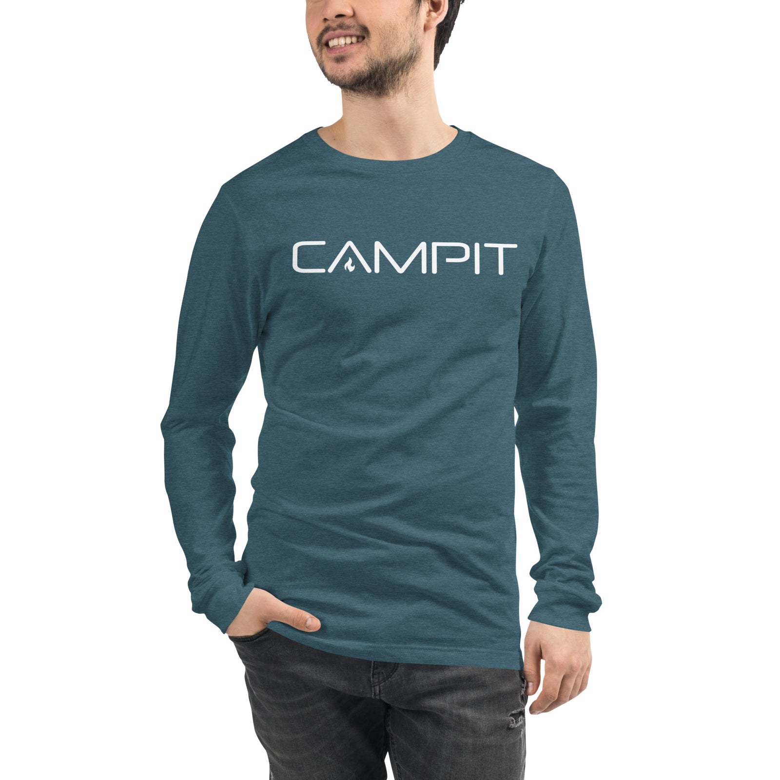 Long Sleeve T-shirt with Modern White Logo