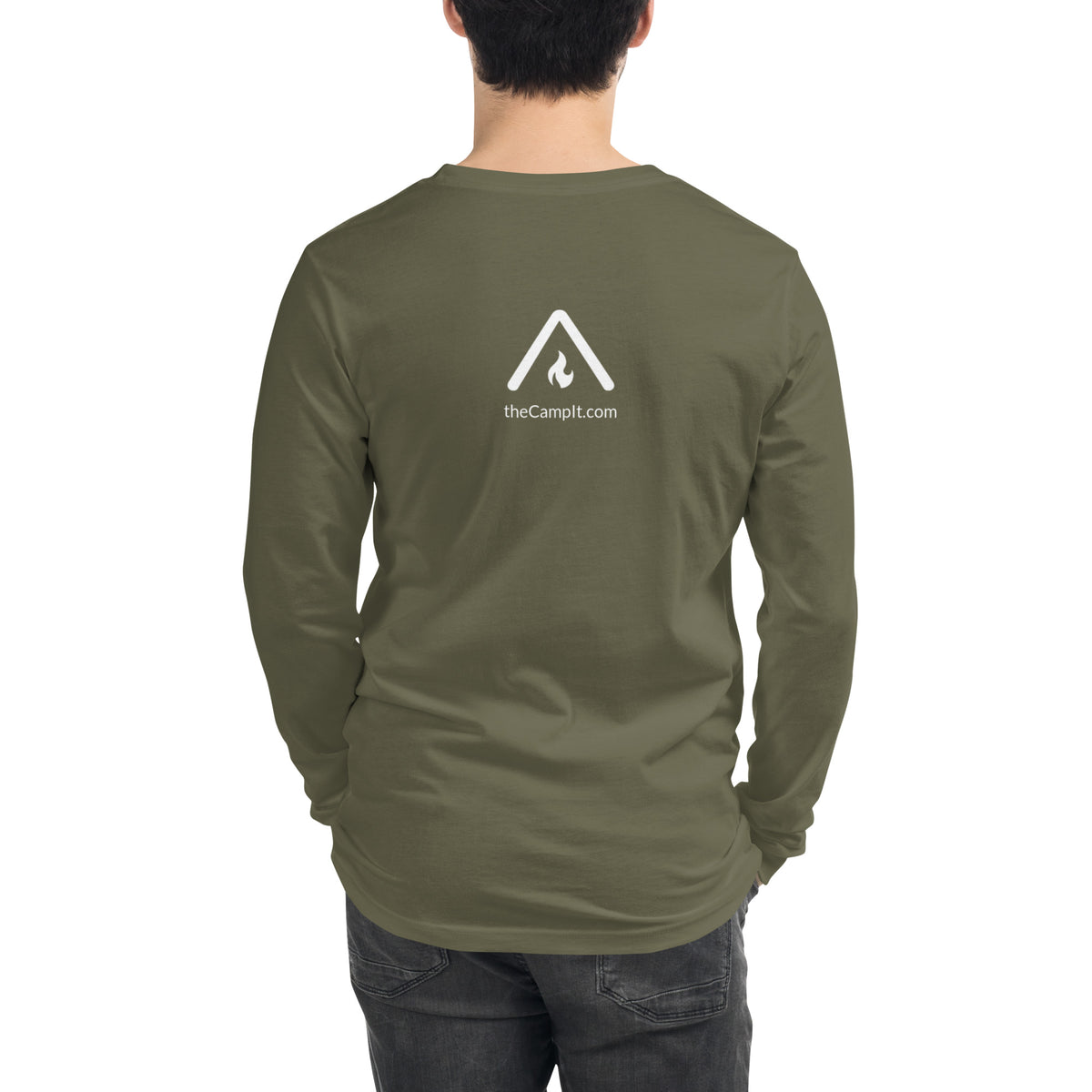 Long Sleeve T-shirt with Modern White Logo