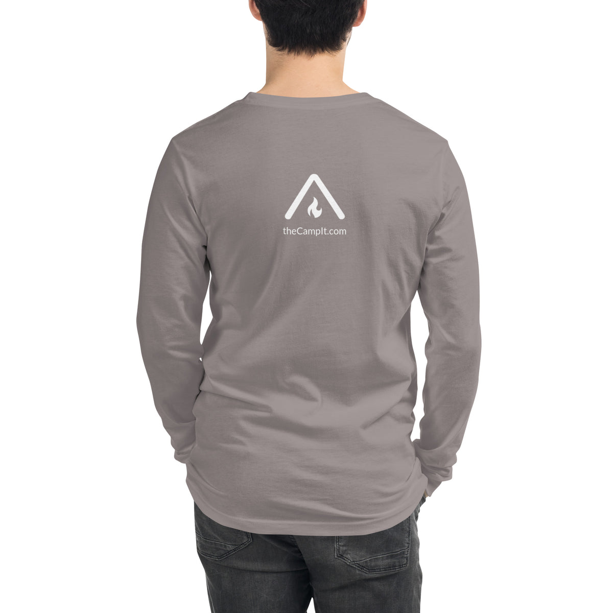 Long Sleeve T-shirt with Modern White Logo