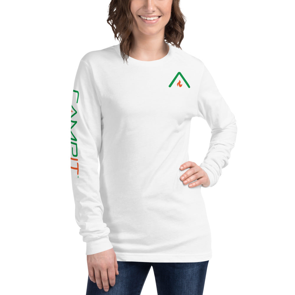 Long Sleeve T-shirt  with Two Tone Chest Icon+ Sleeve Logo