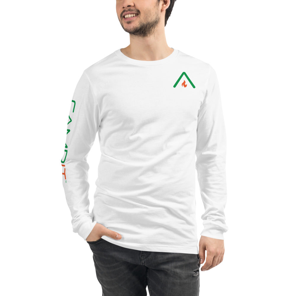 Long Sleeve T-shirt  with Two Tone Chest Icon+ Sleeve Logo
