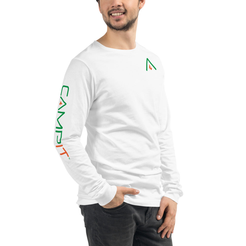 Long Sleeve T-shirt  with Two Tone Chest Icon+ Sleeve Logo