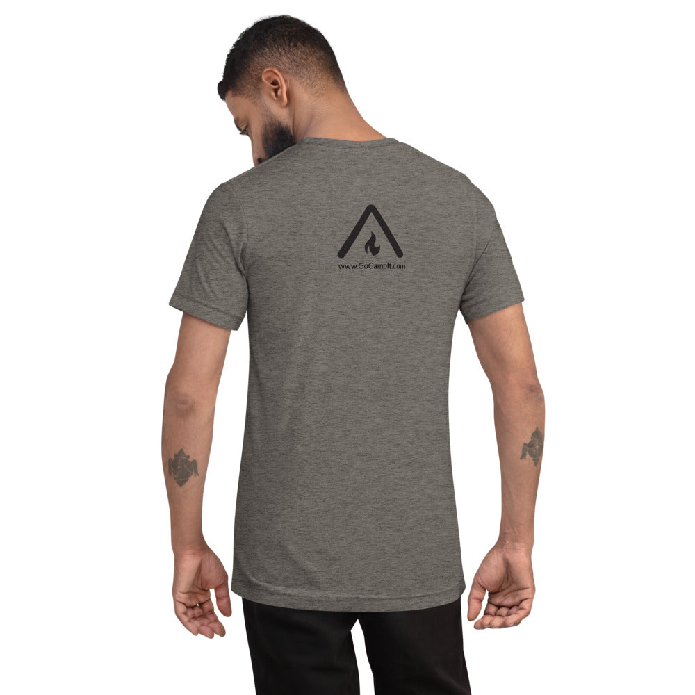 Tri-Blend Short Sleeve T-Shirt with Modern Black Logo
