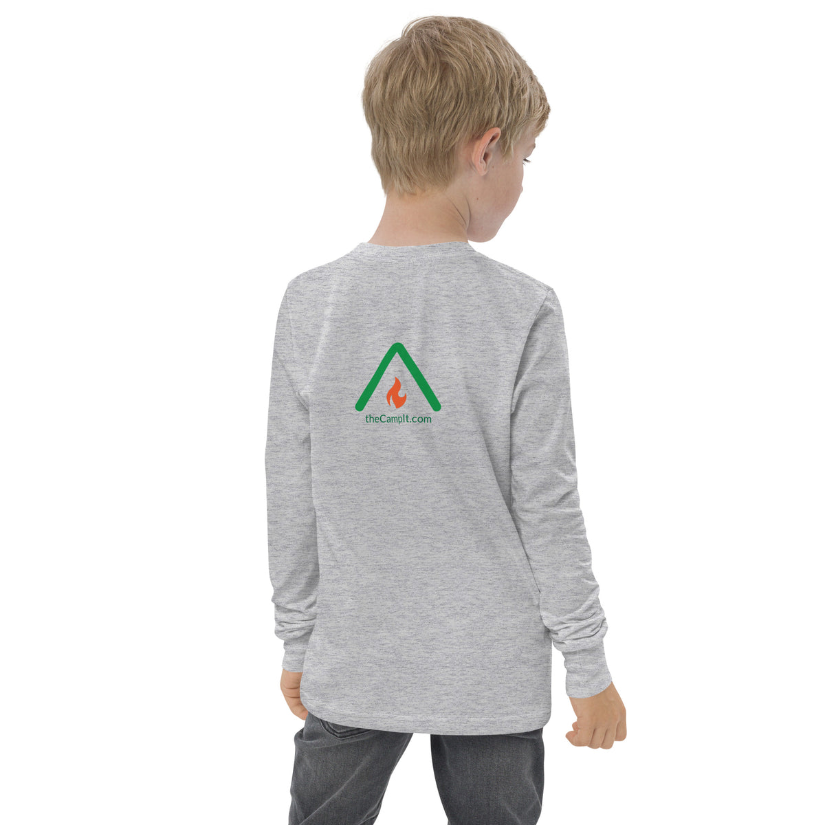 Youth Long Sleeve T-shirt with Classic Two Tone Logo