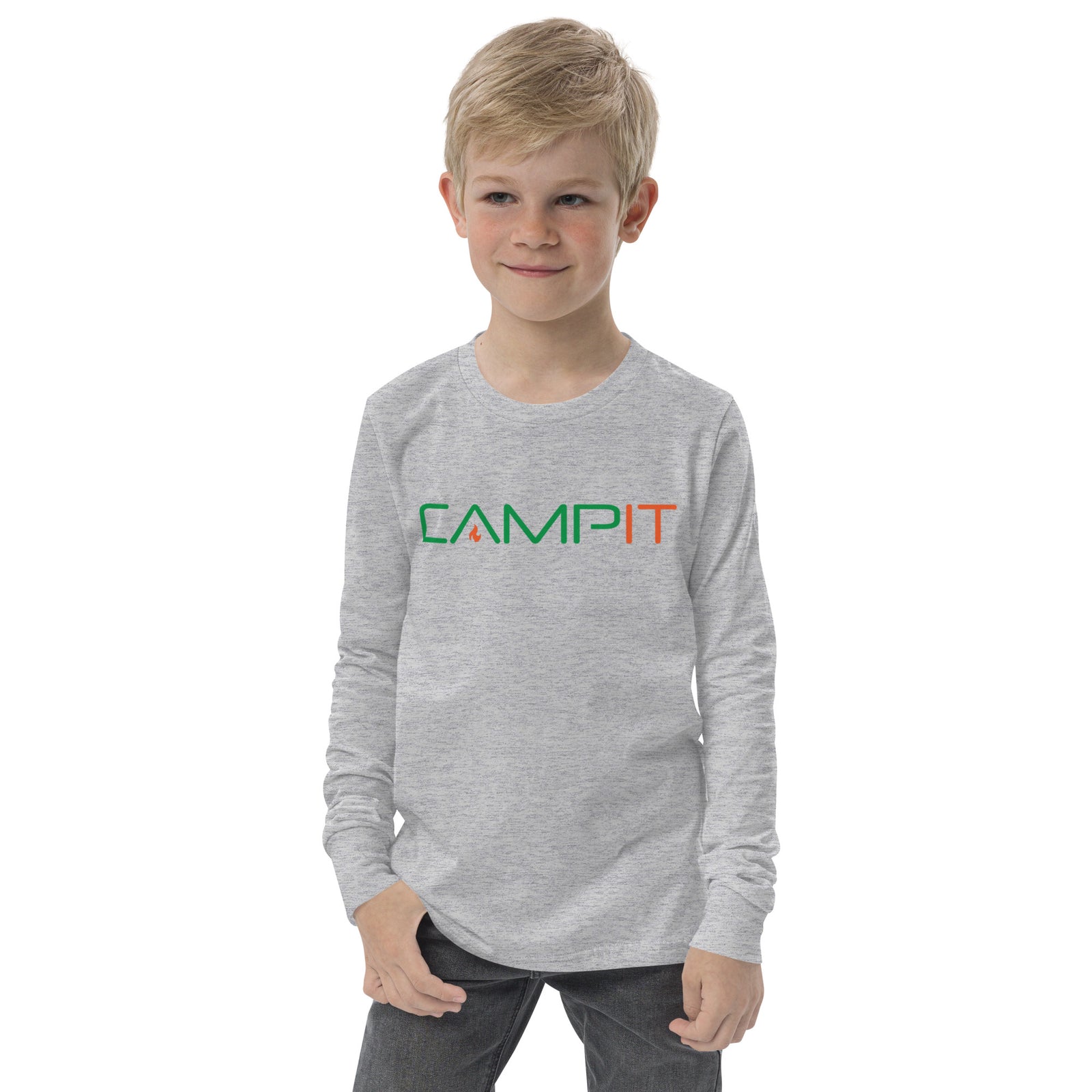 Youth Long Sleeve T-shirt with Classic Two Tone Logo