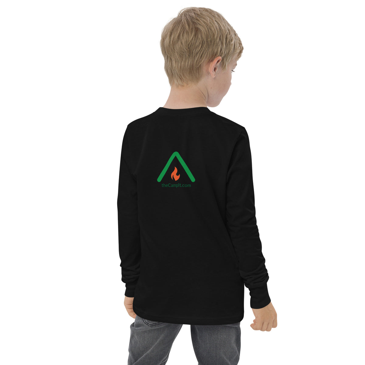 Youth Long Sleeve T-shirt with Classic Two Tone Logo