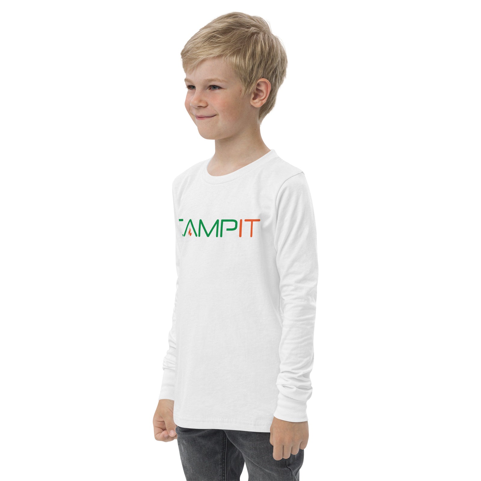 Youth Long Sleeve T-shirt with Classic Two Tone Logo